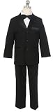 New 3 Button Dinner Jacket Tuxedo with Vest ~ Ring Bearer ~ Infant Sizes to Boys Sz 20 (Choice of Black, Ivory or White)