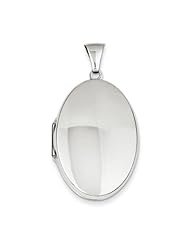 Sterling Silver 32mm Polished 2-Frame Oval Locket. Metal Wt- 3.66g