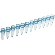 BrandTech 781284 Plastic 0.2mL PCR 12-Tube Strip, Blue (Pack of 125)
