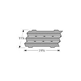 MCM 97271 Porcelain Steel Heat Plate, Corrugated Grate
