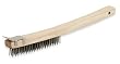 Long Wire Brush with Scrapper - 3 x 19 Bristle Rows