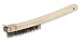 Long Wire Brush with Scrapper - 3 x 19 Bristle Rows