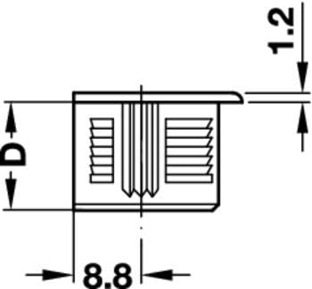 Pro Pack 100 pcs, Connector Housing, Rafix 20 System, without Dowel, without Ridge, For Wood Thickness 19 mm, Brown