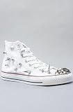 Gasoline Glamor The Studded High Top in White and Silver (Exclusive) - Sneakers for Women