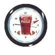 Coca Cola Coke Glass Neon Wall Clock 20" Made In USA New