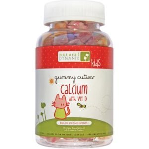Natural Dynamix Gummy Cuties Kids Calcium with Vitamin D - 60 Gummies, 3 Pack