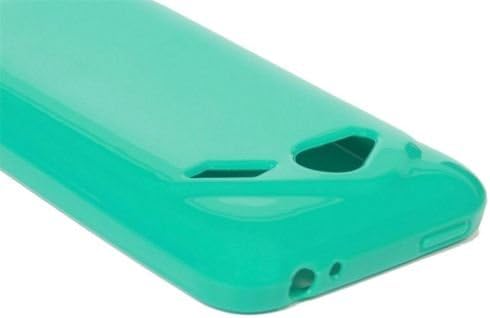 For HTC Droid Incredible 4G LTE (Verizon) Soft TPU Gel Case Cover - Turquoise [In CellCostumes Retail Packaging]