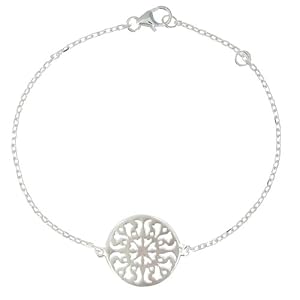 Bijoux Les Poulettes - Bracelet Argent Arabesque Ronde