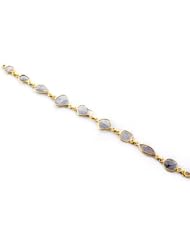 18kt Solid Gold 14.33cts Pave Diamond Chain Bracelet Wedding Jewelry