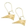 14K Yellow New England Patriots NFL Logo Dangle Earrings