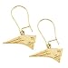 14K Yellow New England Patriots NFL Logo Dangle Earrings