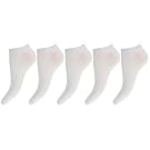 Ladies/Womens Plain Trainer Socks (Pack of 5)
