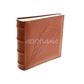 Kleer-Vu Photo / Memo Album, Bonded Leather with Embossed Leaf, Debussed Collection, Brown, Holds 100 4 x 6 Photos, 1 Per Page.