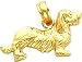 dachshund36 - 14K Gold Long Haired Dachshund Dog Charm