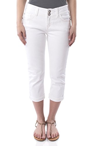 WallFlower Juniors Luscious Curvy Embellished Denim Capris