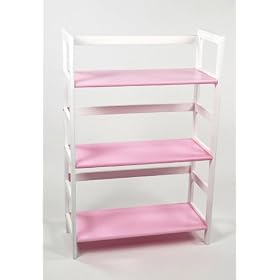 Lipper International 512PK Child's Bookcase, Pink and White by Lipper