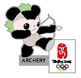 Beijing Olympics Archery Pin - Jingjing