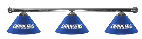 San Diego Chargers Pool Table Light - Chrome Bar