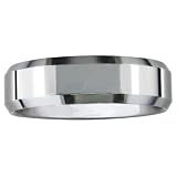 7mm Beveled Tungsten Wedding Band (Available ,Ring Sizes 8-13)