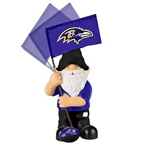 NFL Baltimore Ravens Springy Flag Gnome