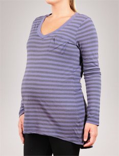 A Pea in the Pod Collection: Splendid Long Sleeve V-neck Coin Pocket Maternity T Shirt