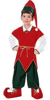 Elf Velvet Child Unisex Christmas Costume Size 4-6 Small Elf Velvet Child Unisex Christmas Costume Size 4-6 Small
