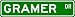 GRAMER Street Sign ~ Personalized Family Lastname Novelty Sign ~ Gameroom, Basement, ...