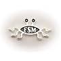 'Shapely' Flying Spaghetti Monster Lapel Pin - bright silver finish