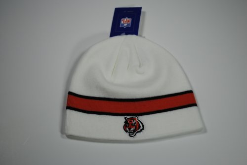 Cincinnati Bengals Reebok White Beanie Winter Hat Cap