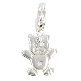 Les Poulettes Jewels - Charms Bracelet Bear Sterling Silver - with Lobster Clasp