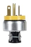 Yellow Armored 3 Wire Plug, 20 Amp