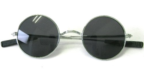 ◆丸メガネ◆サングラス　昭和レトロ復刻版　silver/black