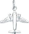 Sterling Silver Airplane Charm