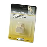 Softalk Telephone Modern Design Duplex Jack Ivory Converts single outlet in ....