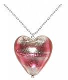 Valentina Pink Murano Glass Heart Pendant
