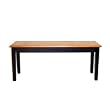 Boraam 36536 Shaker Dining Bench - Black And Oak Finish