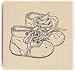 Baby Shoes 03 Wood Mounted Rubber Stamp