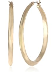 Kenneth Cole New York "Shiny Earrings" Gold Textured Hoop Earrings