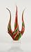 Christmas Flames Handblown Art Glass Sculpture X1287