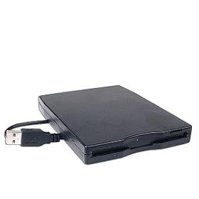 1.44MB USB External Floppy Disk Drive (Black) by Generic