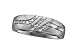Mens Stunning 3 Channel Set Diamond Wedding Band- White Gold