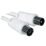 from TechWareGames 10M White Coaxial RF TV Aerial Male to Female Socket Lead Cable TWG