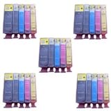 5 Sets - 5x BCI-3 Black, 5x BCI-6 Black, 5x BCI-3 Cyan, 5x BCI-3 Magenta, 5x BCI-3 Yellow - Compatible Ink Cartridges for Canon Pixma iP4000 / iP 4000 Printer by GFS