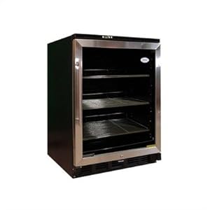 Beverage Cooler in Black with Stainless Steel Trim Beverage Cooler in Black with Stainless Steel Trim