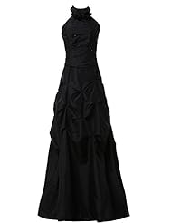 Taffeta Backless Halter Evening Dress/Bridesmaid Dress/Prom Dress 