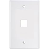 SCP Wire & Cable 201-WH White Keystone Style Standard Wallplate