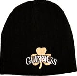 GUINNESS IRISH BEER ALCOHOL BLACK CLOVER LEAF HAT CAP BEANIE