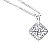 Celtic Design Solid Sterling Silver Necklace