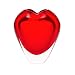 Hand Blown Red Heart Shaped Art Glass Vase 7
