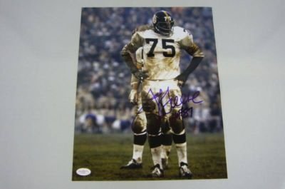 Steelers Joe Greene Hof 87 Autographed/Hand Signed Auth 11x14 Photo JSA